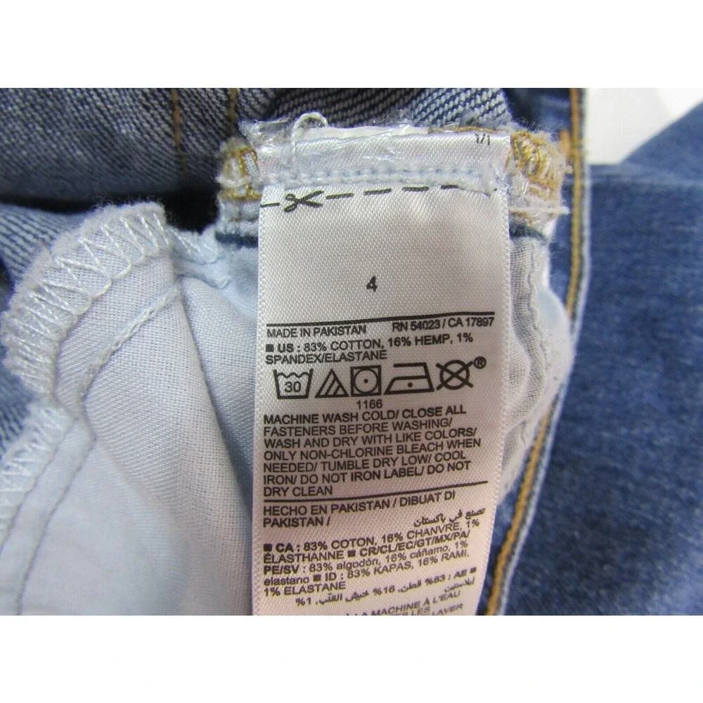 Old Navy OG Loose High‎ Rise Denim Jeans Womens 4 Indie Streetwear Rolled Hem